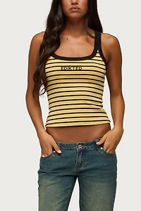 Edikted Energy Striped Ribbed Tank Top