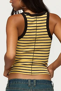Edikted Energy Striped Ribbed Tank Top
