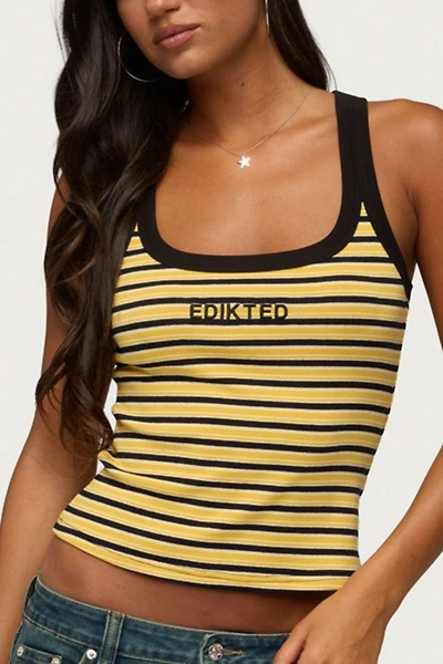 Edikted Energy Striped Ribbed Tank Top