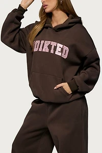 Edikted Glow Rhinestone Hoodie