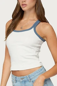 Edikted Eida Contrast Ribbed Tank Top