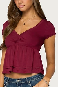 Edikted Fontene Layered Babydoll Top