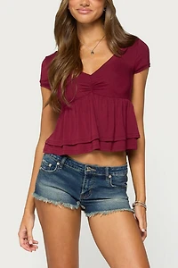Edikted Fontene Layered Babydoll Top