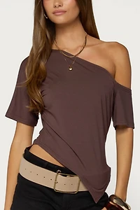 Edikted Elori Asymmetric Off Shoulder Top