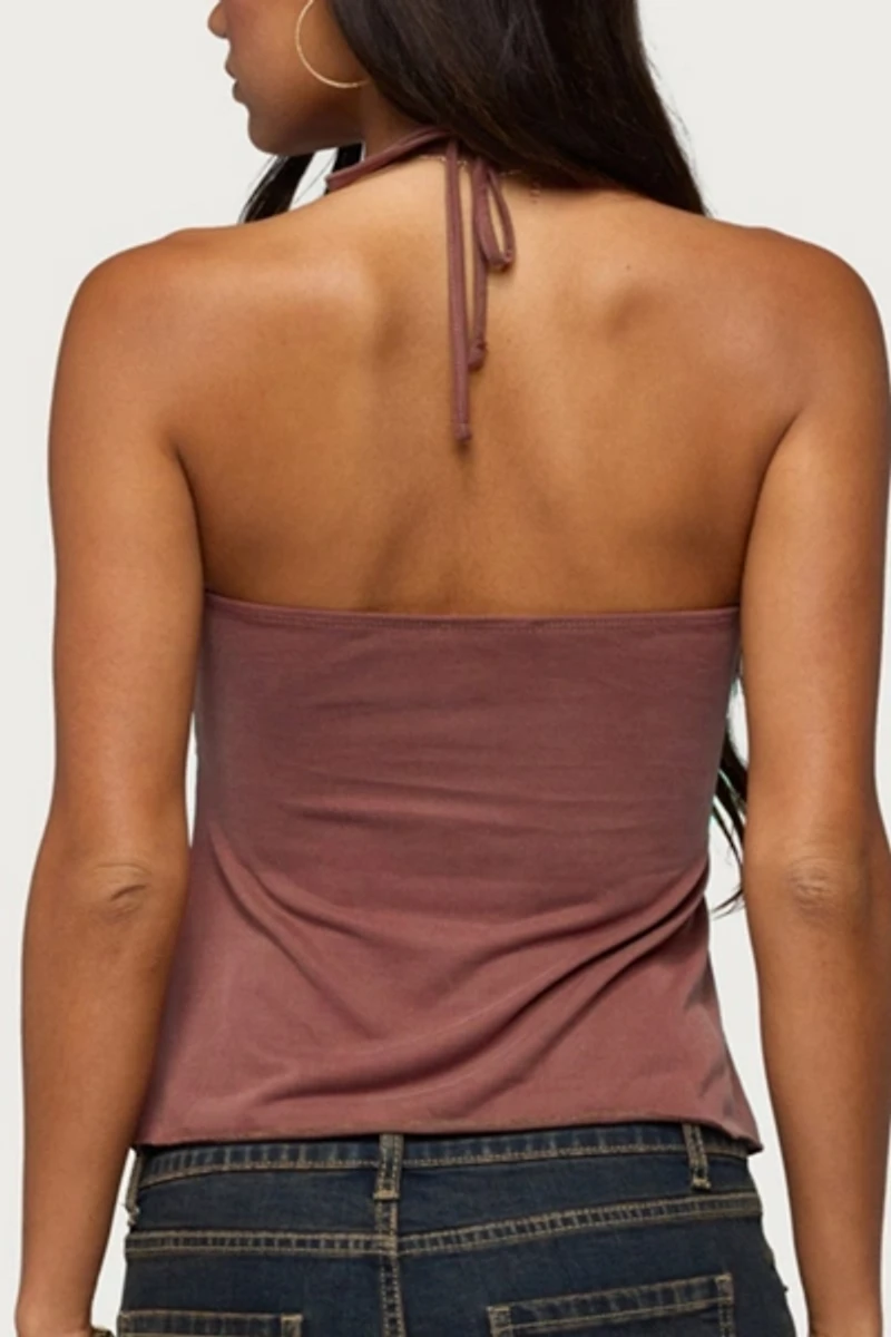 Edikted Ivana Studded Halter Top