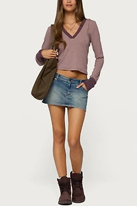Edikted Kadia Striped Hooded Top