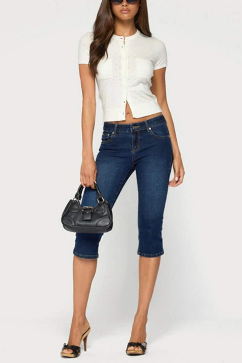 Edikted Kiyomi Knit Button Up Top
