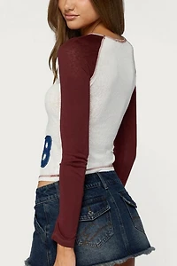 Edikted Julika Contrast Long Sleeve Top