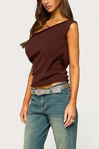 Edikted Lauria Off Shoulder Knit Top