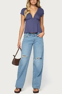 Edikted Palermo Lacey Babydoll Top