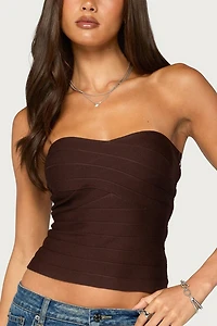 Edikted Marzi Strapless Knit Bandage Top