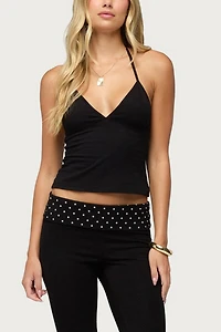 Edikted Noriah V Neck Halter Top