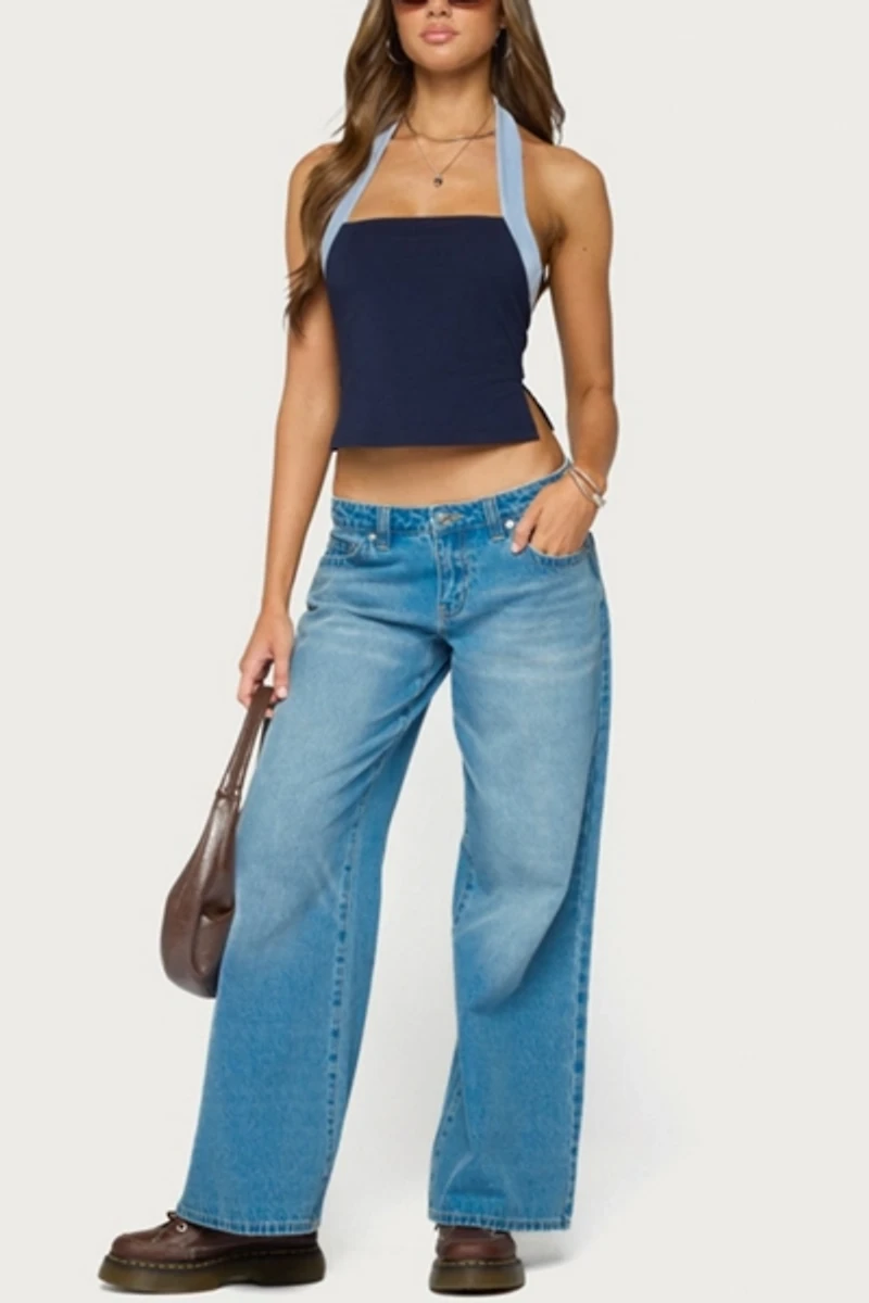Edikted Tanna Contrast Halter Top