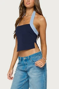 Edikted Tanna Contrast Halter Top