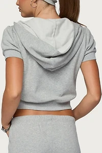 Edikted Rachel Short Sleeve Hooded Top