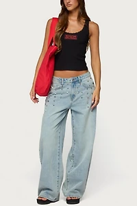 Edikted Rockstar Girlfriend Lacey Tank Top