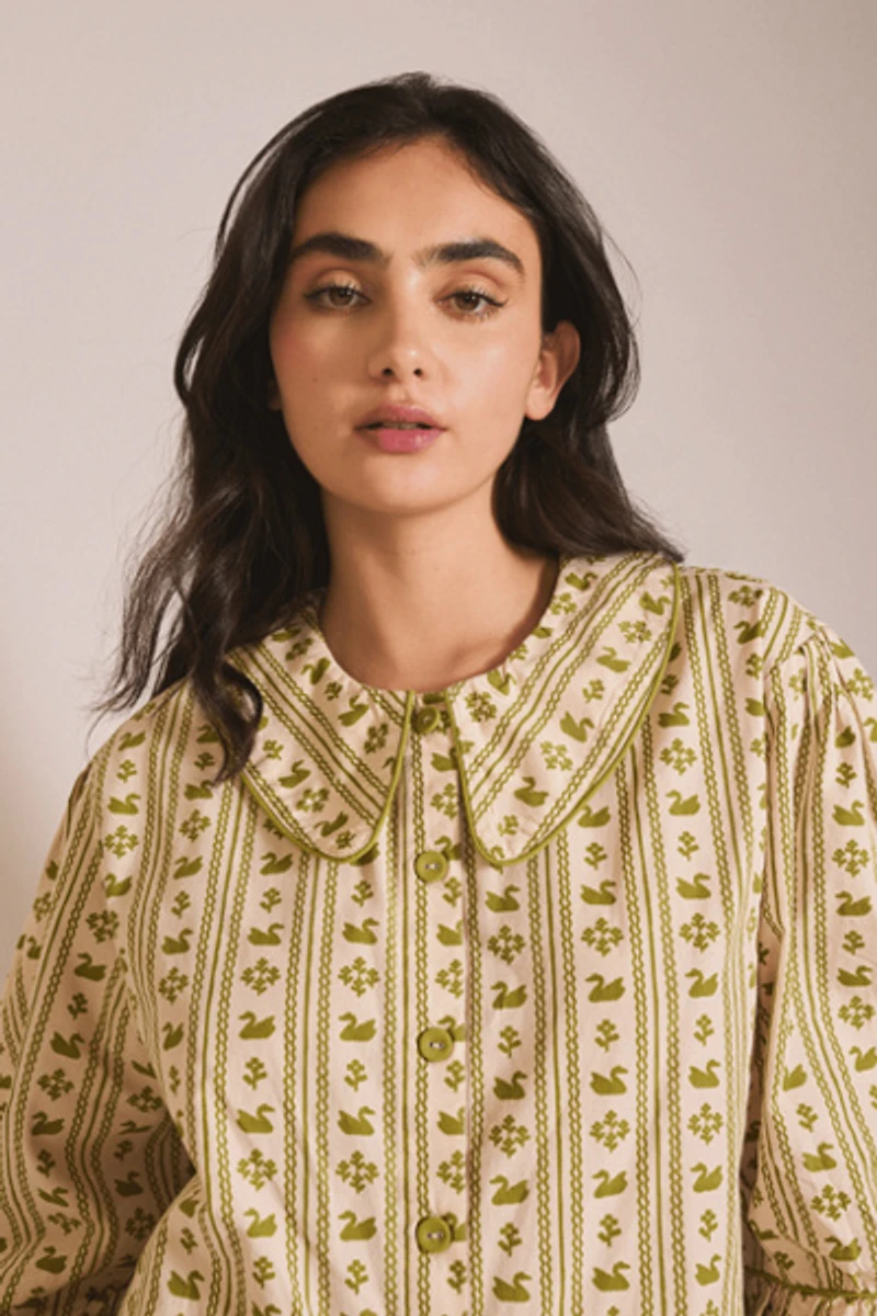 TBCo Cotton Swan Cropped Pajamas Set