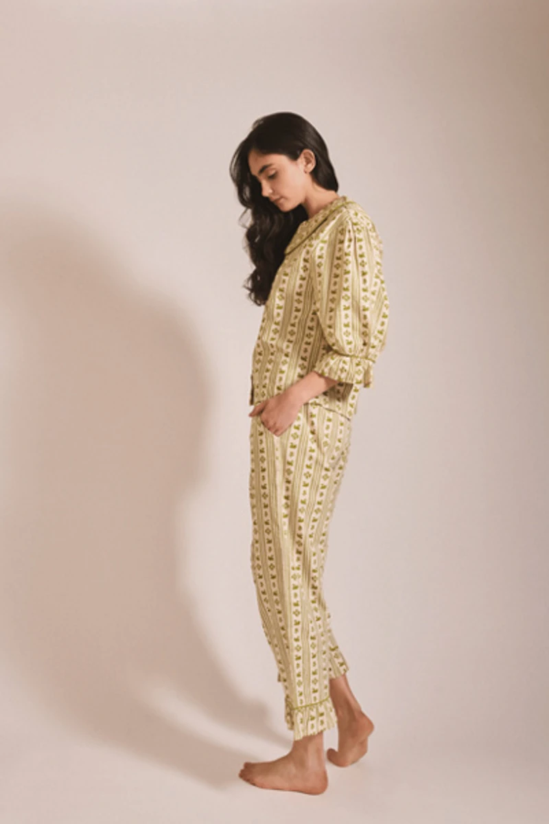 TBCo Cotton Swan Cropped Pajamas Set