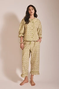 TBCo Cotton Swan Cropped Pajamas Set