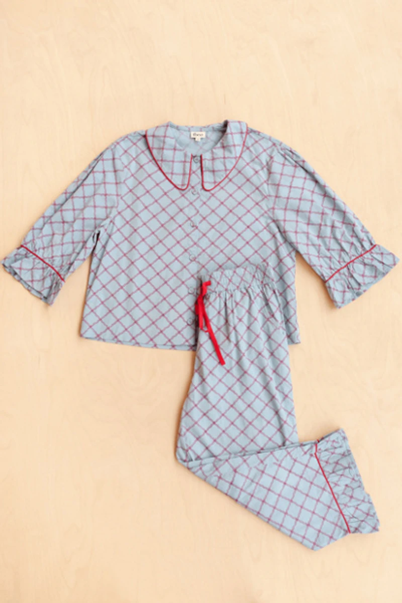 TBCo Cotton Lattice Cropped Pajamas Set