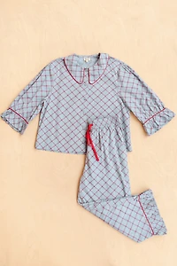 TBCo Cotton Lattice Cropped Pajamas Set