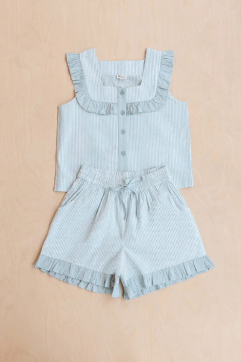 TBCo Cotton Ruffle Short Pajamas Set