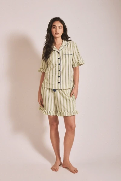TBCo Cotton Ruffle Stripe Short Pajamas Set