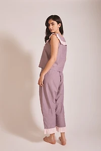 TBCo Cotton Ruffle Cropped Pajamas Set