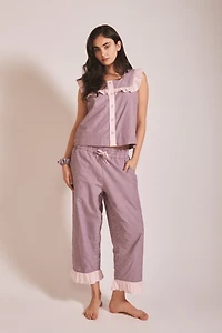 TBCo Cotton Ruffle Cropped Pajamas Set