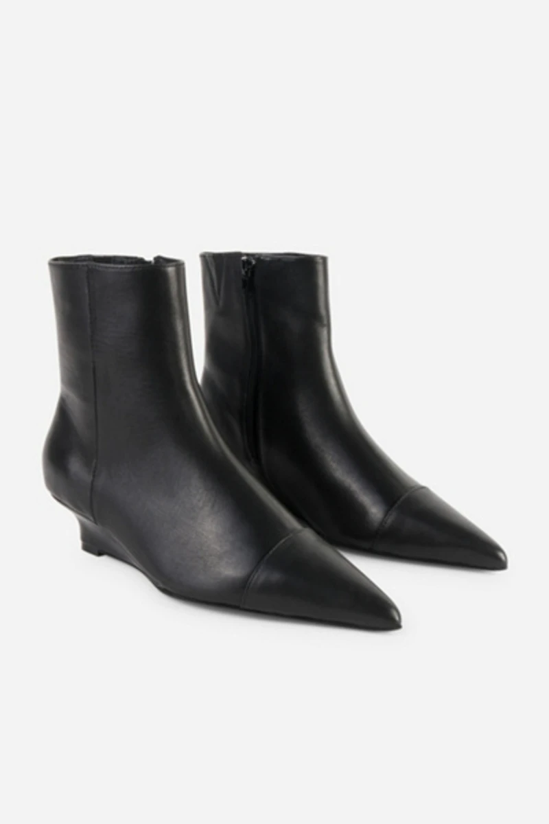 Intentionally Blank Lexicon Micro Wedge Heel Ankle Boot