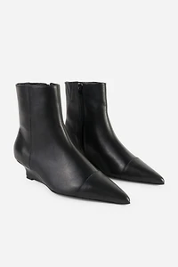 Intentionally Blank Lexicon Micro Wedge Heel Ankle Boot