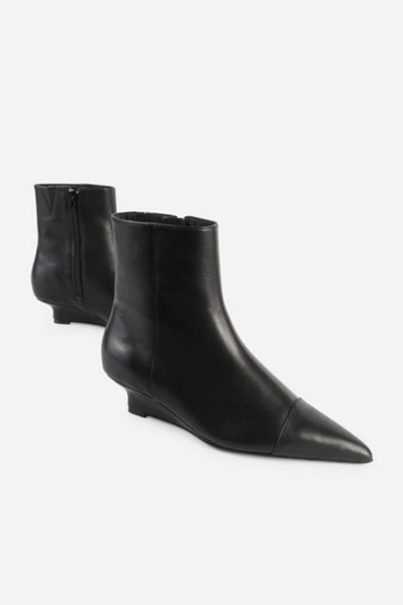 Intentionally Blank Lexicon Micro Wedge Heel Ankle Boot