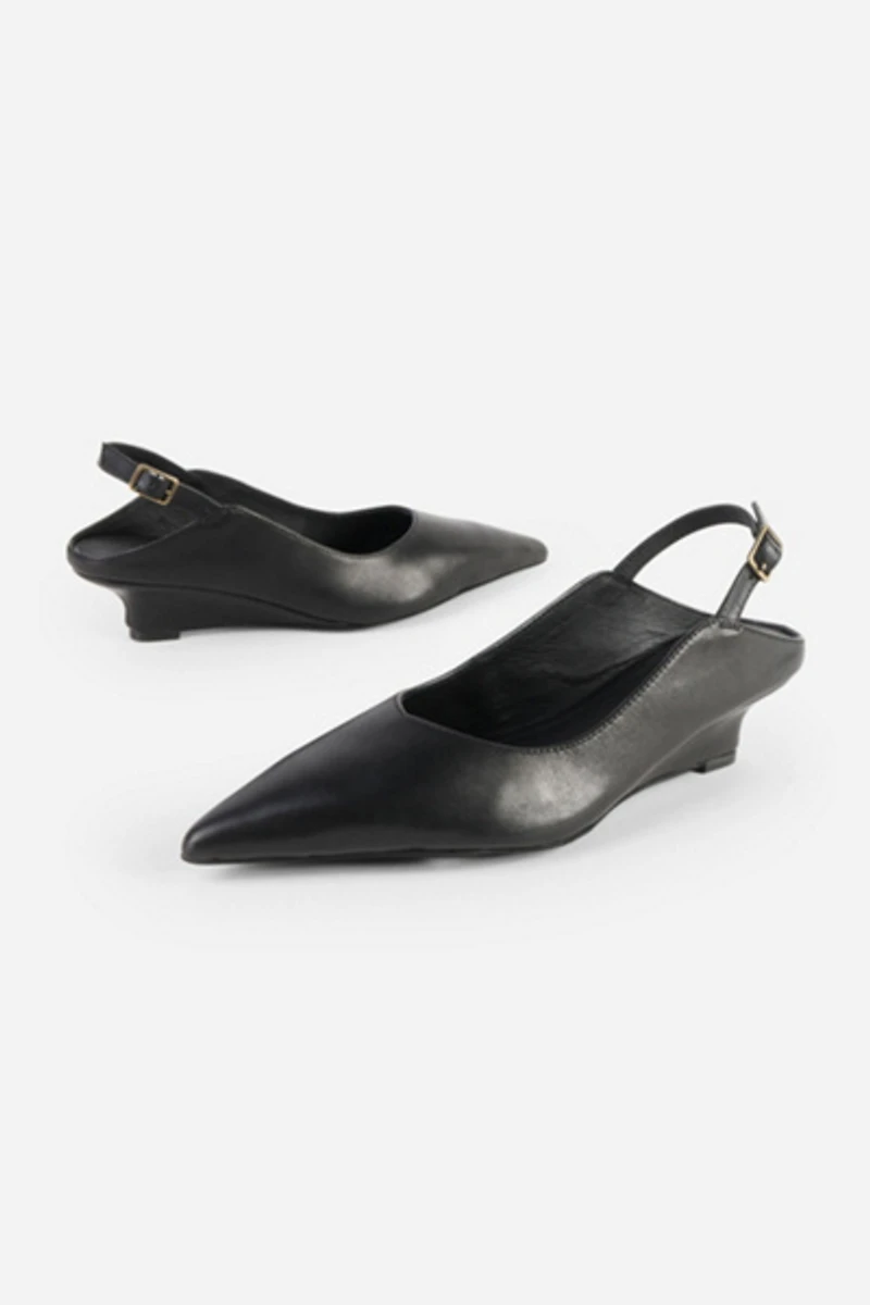 Intentionally Blank Lift Micro Wedge Slingback Heel