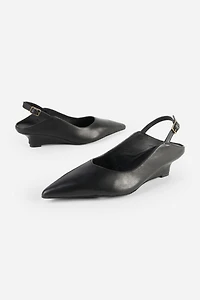 Intentionally Blank Lift Micro Wedge Slingback Heel
