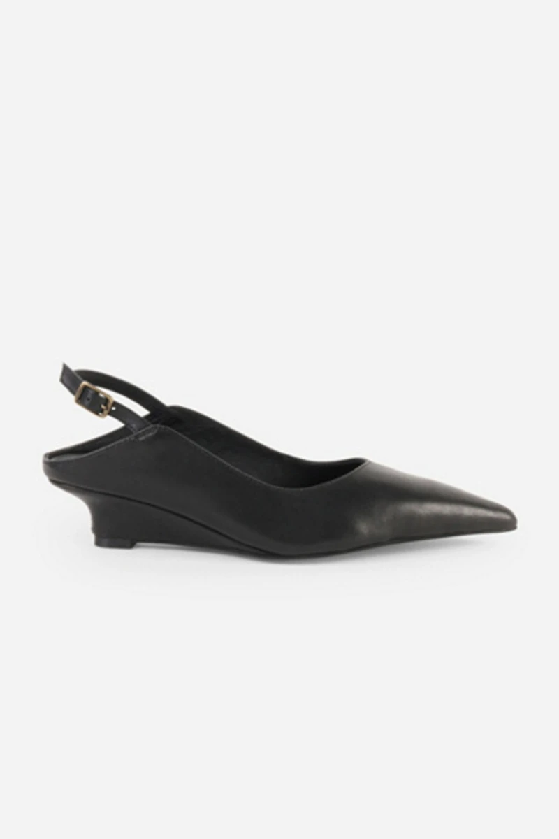 Intentionally Blank Lift Micro Wedge Slingback Heel
