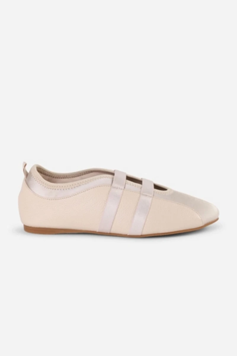 Intentionally Blank Sporty Leather Slip On Ballet Sneaker