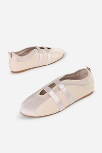 Intentionally Blank Sporty Leather Slip On Ballet Sneaker