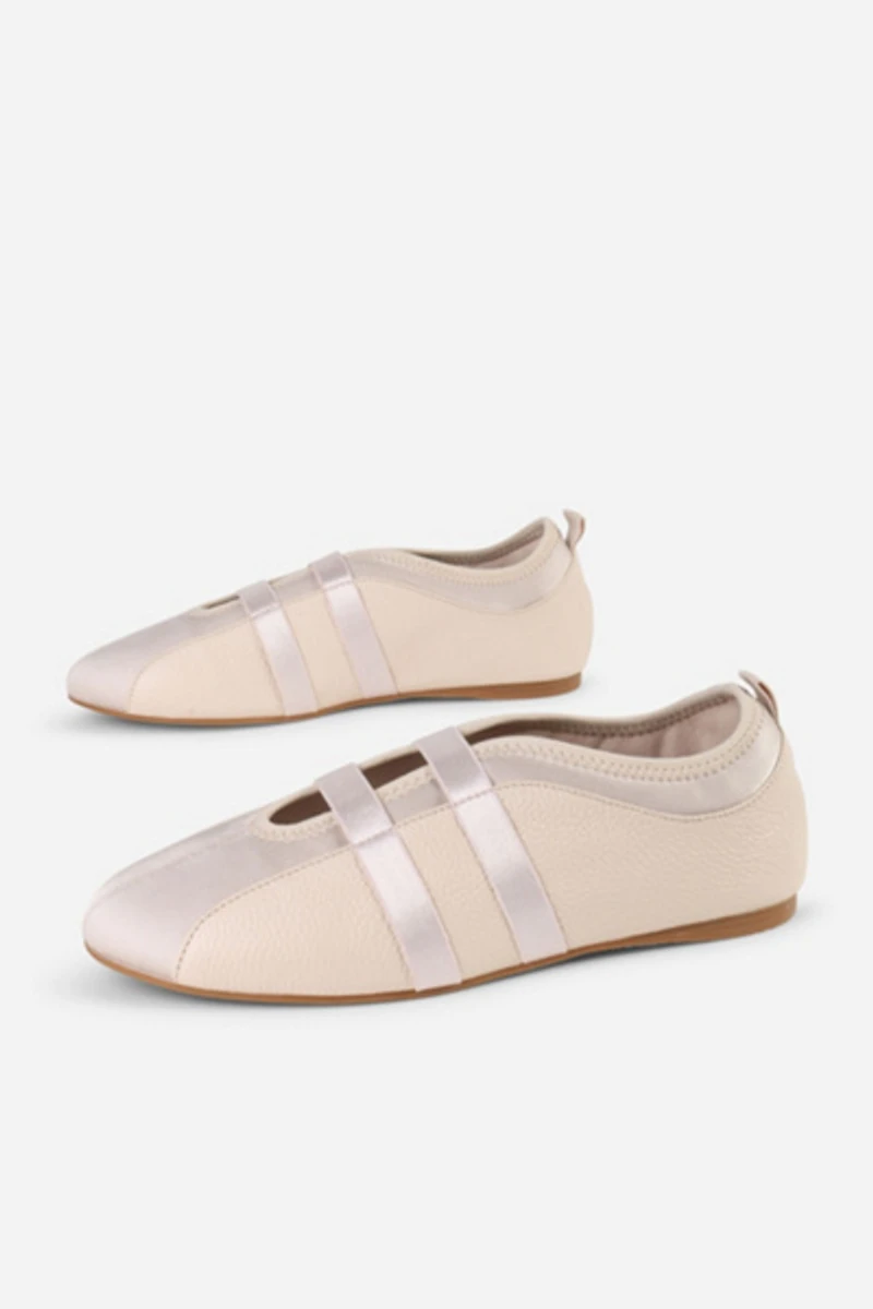 Intentionally Blank Sporty Leather Slip On Ballet Sneaker