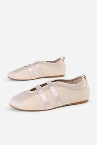 Intentionally Blank Sporty Leather Slip On Ballet Sneaker