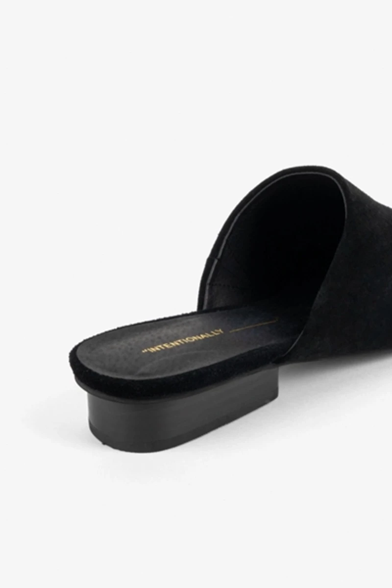 Intentionally Blank Touch Suede Slip On Mule