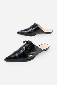 Intentionally Blank Tonian Lace-up Flat Mule