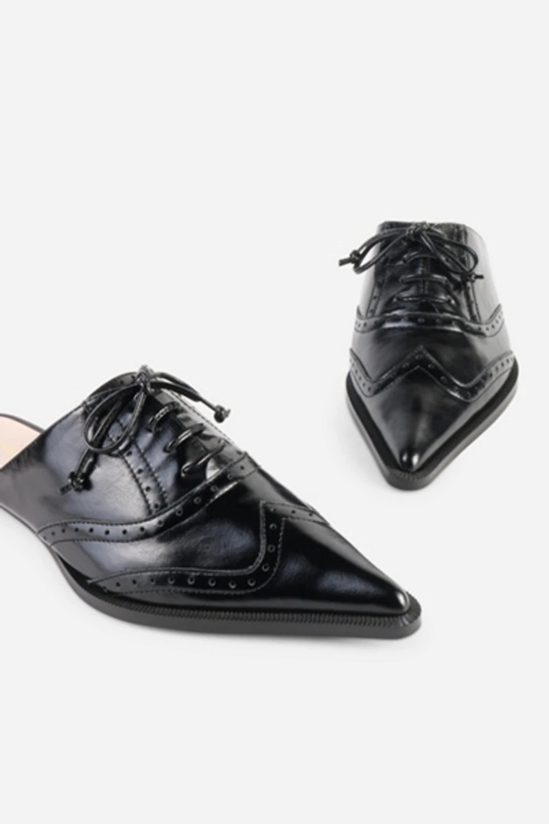 Intentionally Blank Tonian Lace-up Flat Mule
