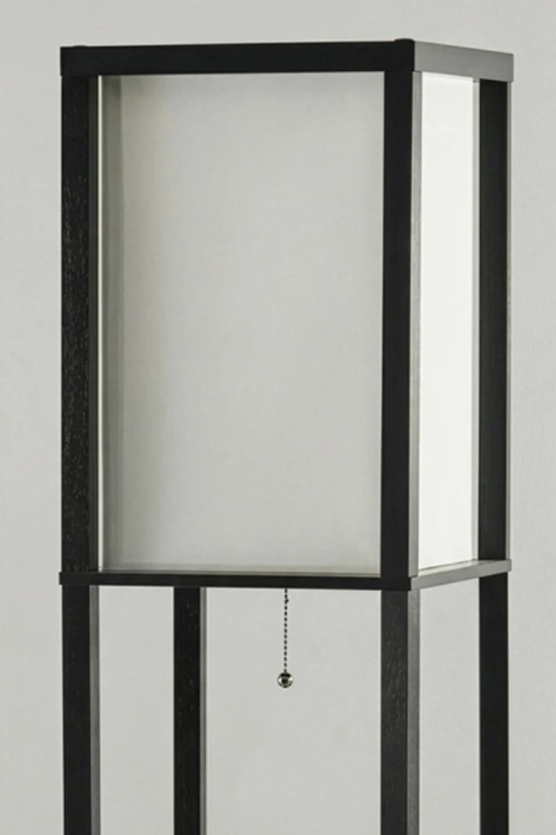 Brightech Maxwell Drawer LED Column Shelf Floor Lamp