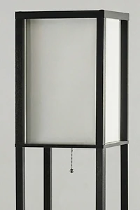 Brightech Maxwell Drawer LED Column Shelf Floor Lamp