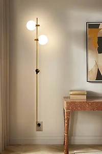 Brightech Equinox LED Frosted Globe Shade Wall Sconce Lamp