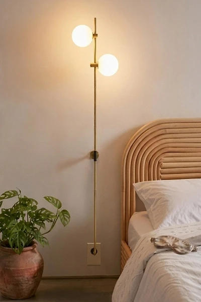 Brightech Equinox LED Frosted Globe Shade Wall Sconce Lamp