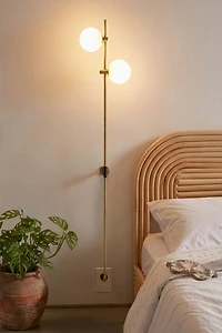 Brightech Equinox LED Frosted Globe Shade Wall Sconce Lamp
