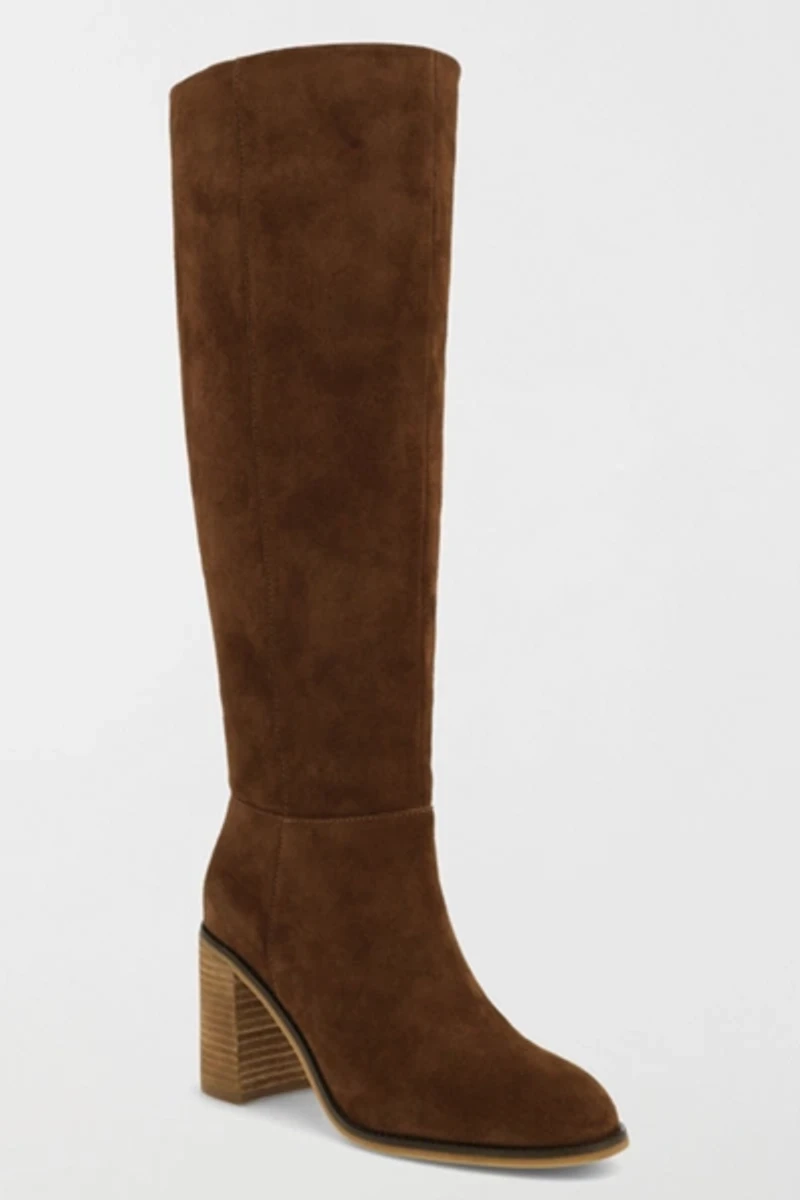MIA Landen Suede Block Heel Knee High Boot