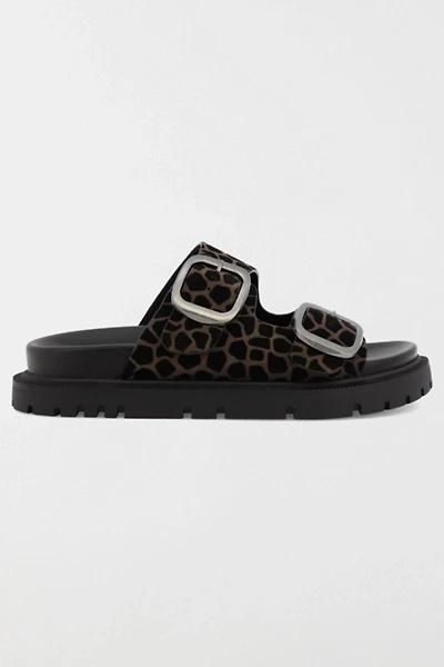 MIA Shoes Gen Suede Double Buckle Slide Sandal