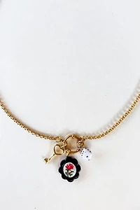 Sigfus Designs Rose Pendant Charm Necklace